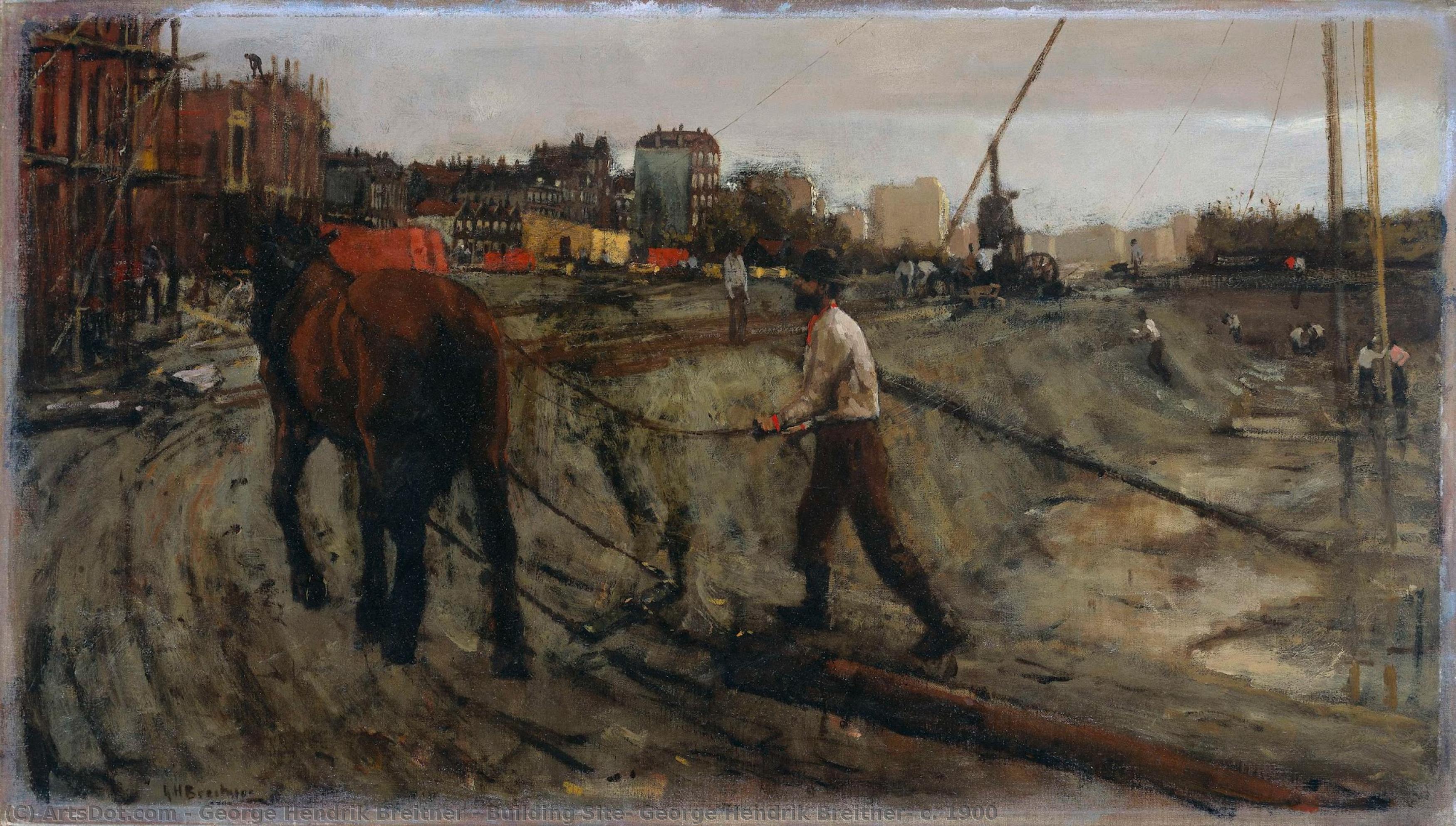 Building Site, George Hendrik Breitner, C. 1900 — George Hendrik Breitner