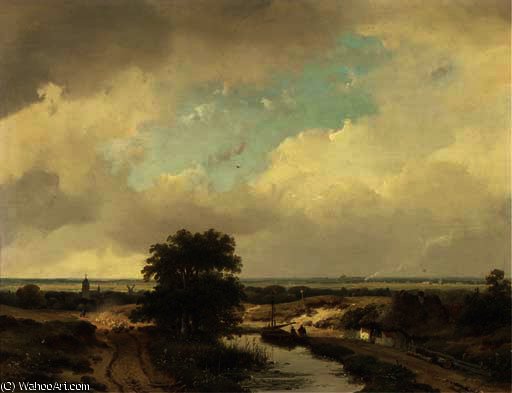 An Extensive Summer Landscape, Haarlem In The Distance — Андреас Шелфхаут