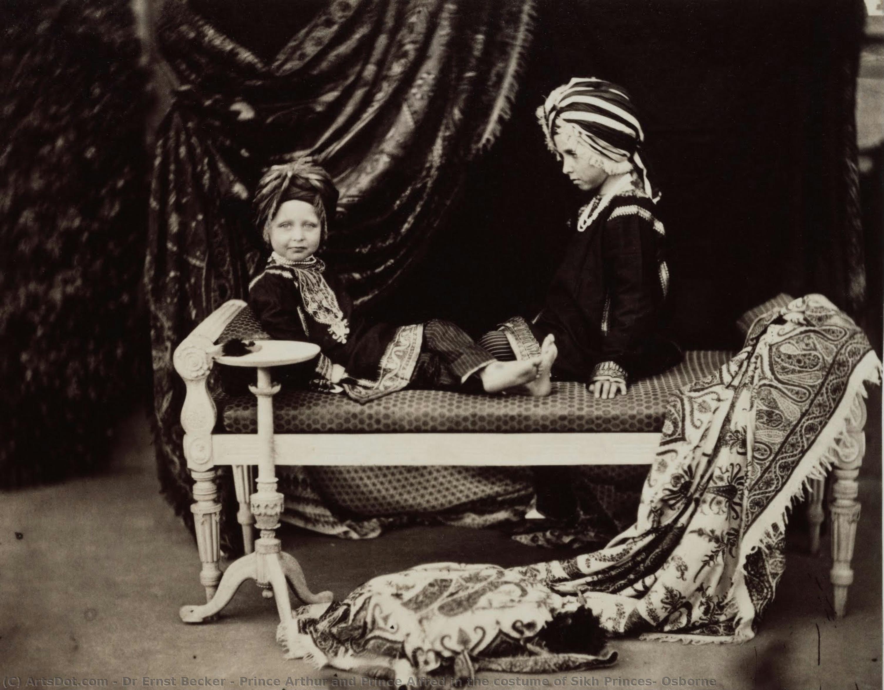 Prince Arthur And Prince Alfred In The Costume Of Sikh Princes, Osborne — Dr Ernst Becker