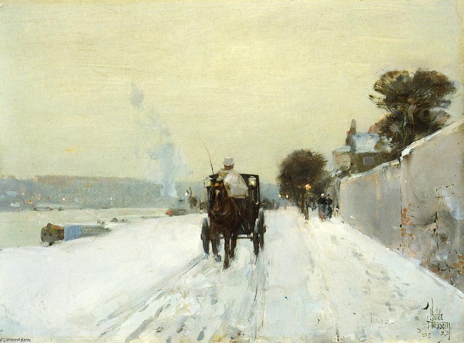 Along The Seine — Frederick Childe Hassam