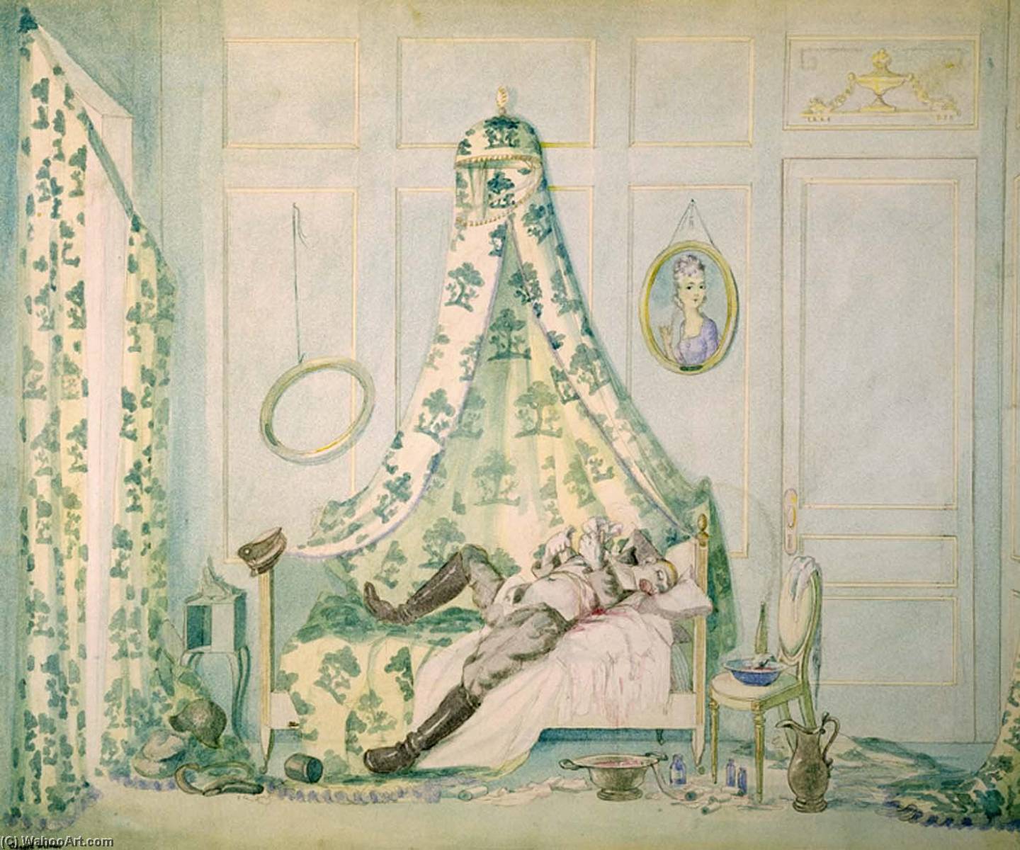 Boudoir Of Madame La Comtesse H Black Death Lay Heavy In The Heart Of This Exquisite Flower — Claggett Wilson
