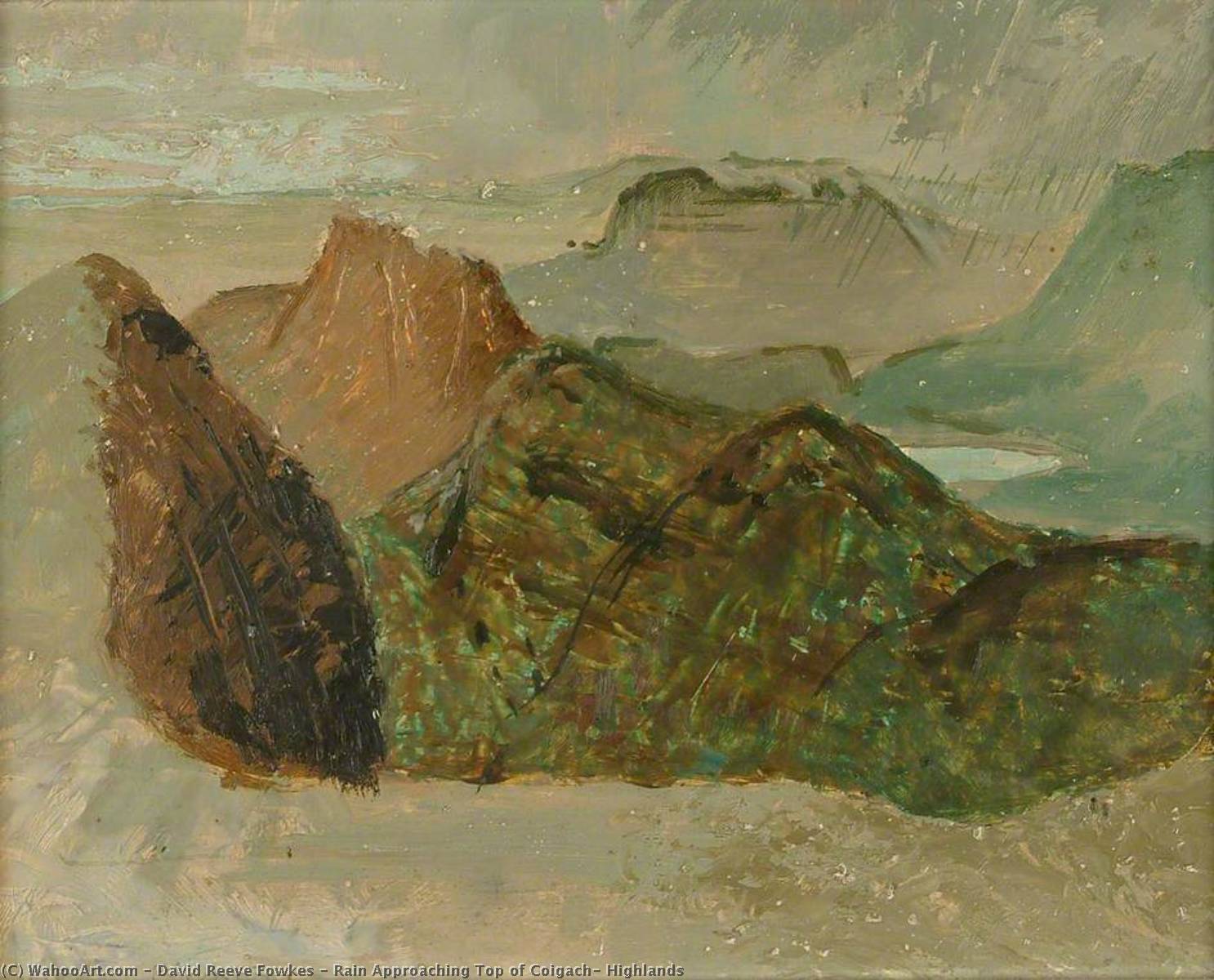 Rain Approaching Top Of Coigach, Highlands — David Reeve Fowkes