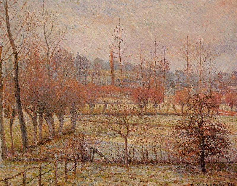 Hoarfrost, Morning (also Known As Snow Effect In Eragny) — Camille Pissarro