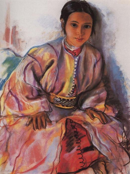 Girl In Pink — Zinaida Serebriakova