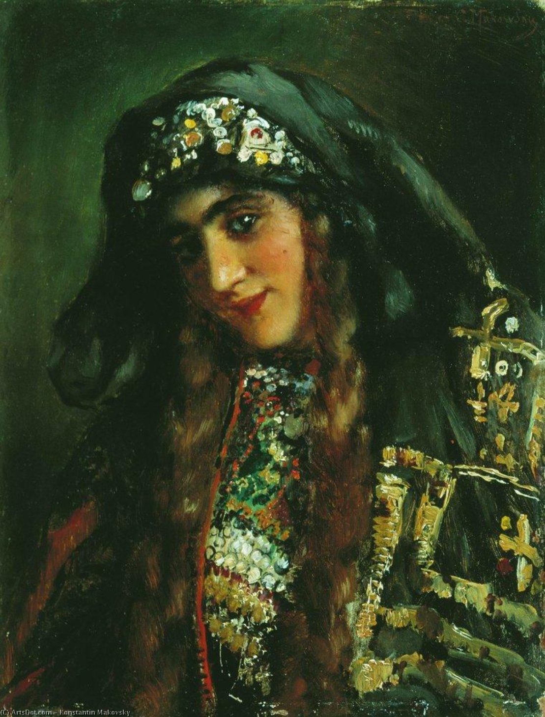 Girl In Oriental Dress — Konstantin Jegorowitsch Makowski