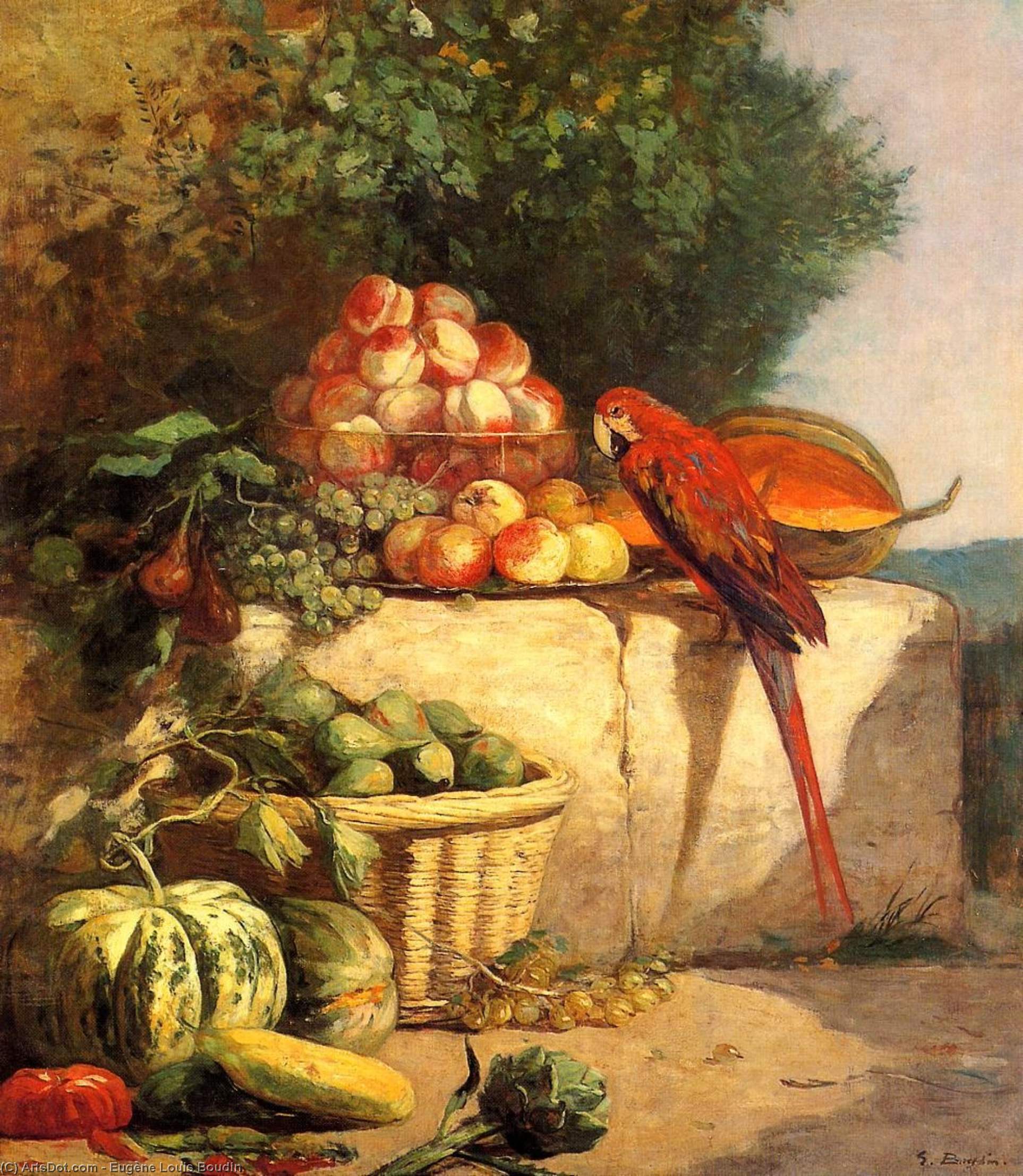 Fruit And Vegetables With A Parrot — エギュヌ・ルイユ・ブドアン