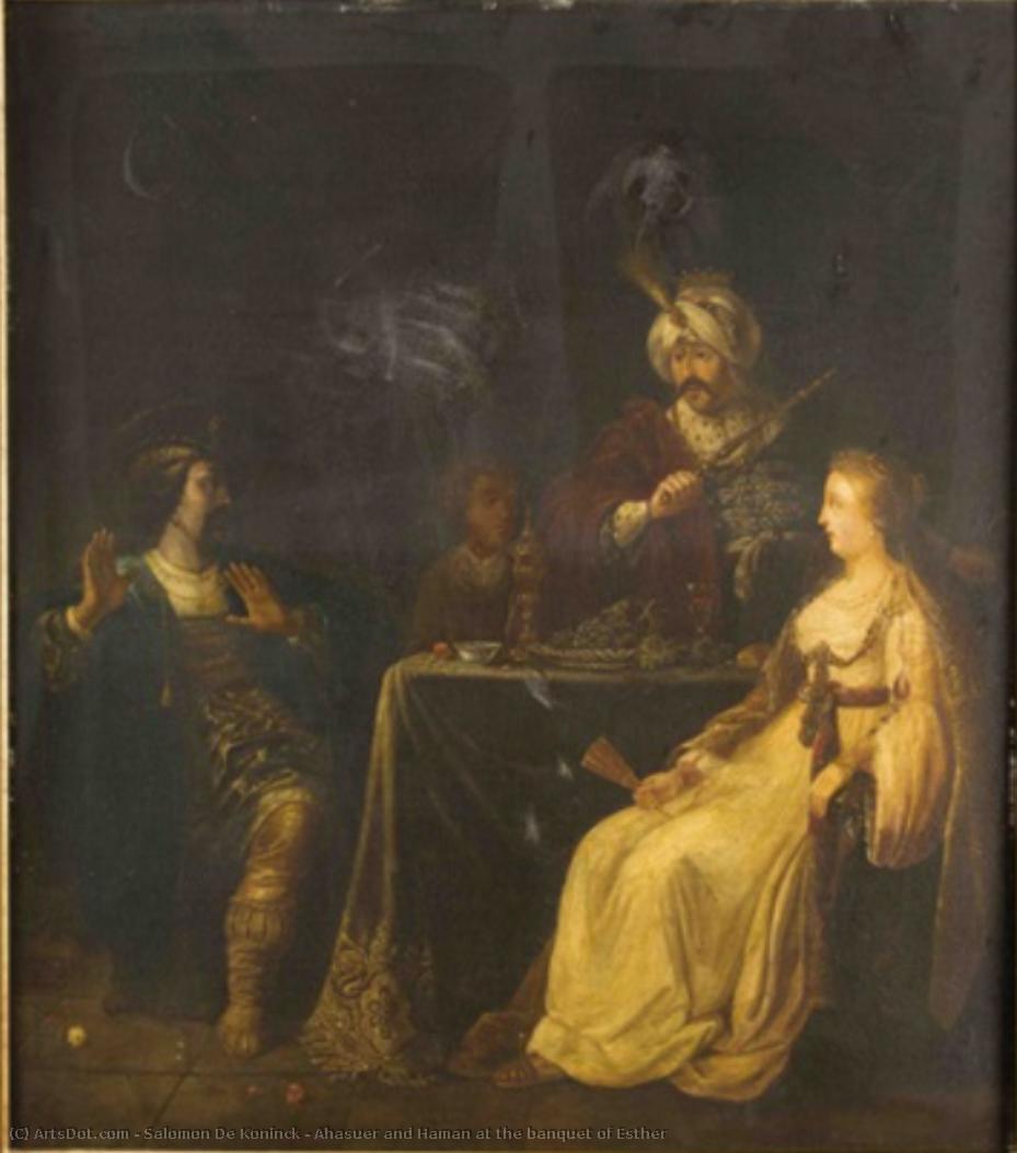 Ahasuer And Haman At The Banquet Of Esther — Salomon De Koninck