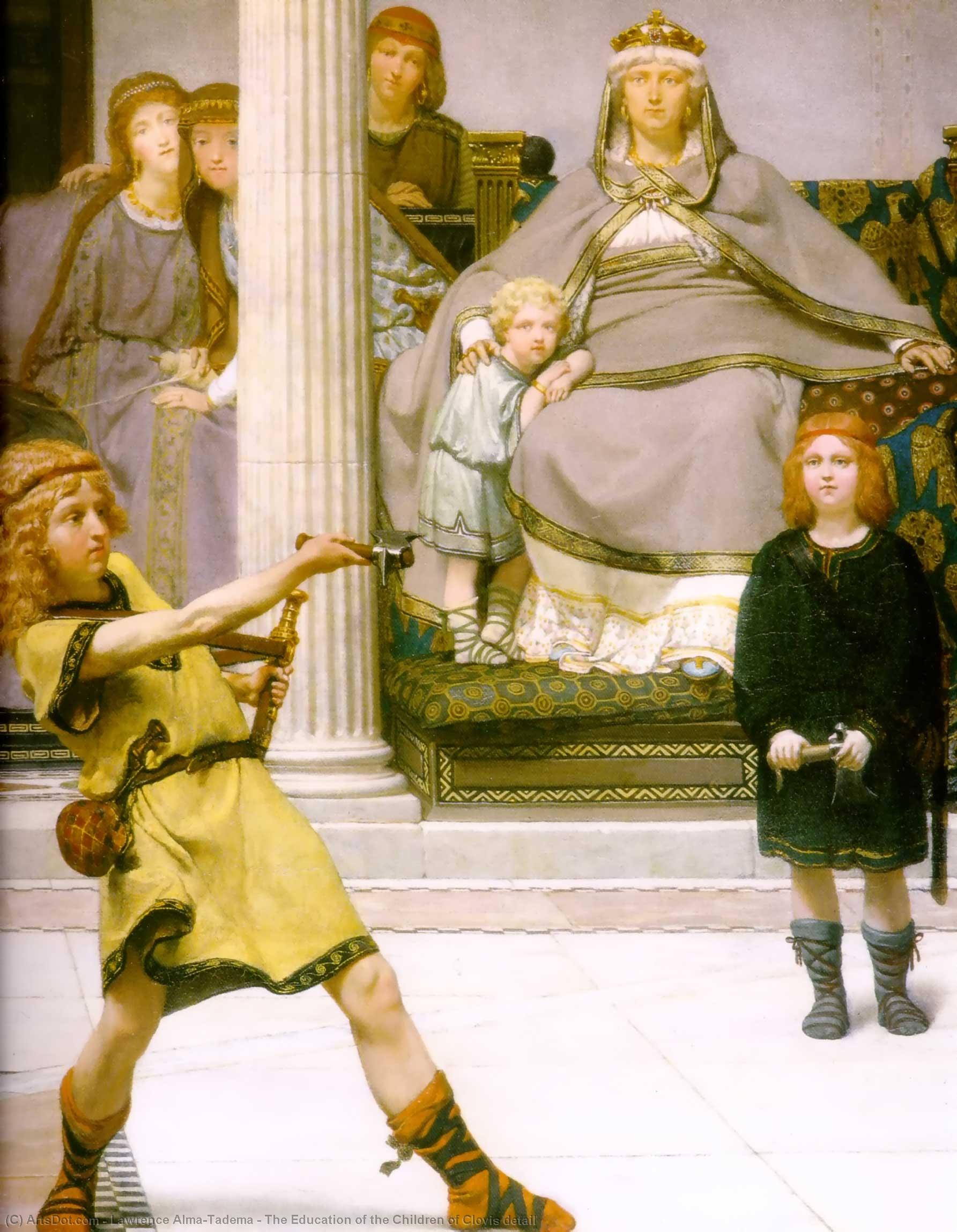 The Education Of The Children Of Clovis Detail — Lourens Alma Tadema