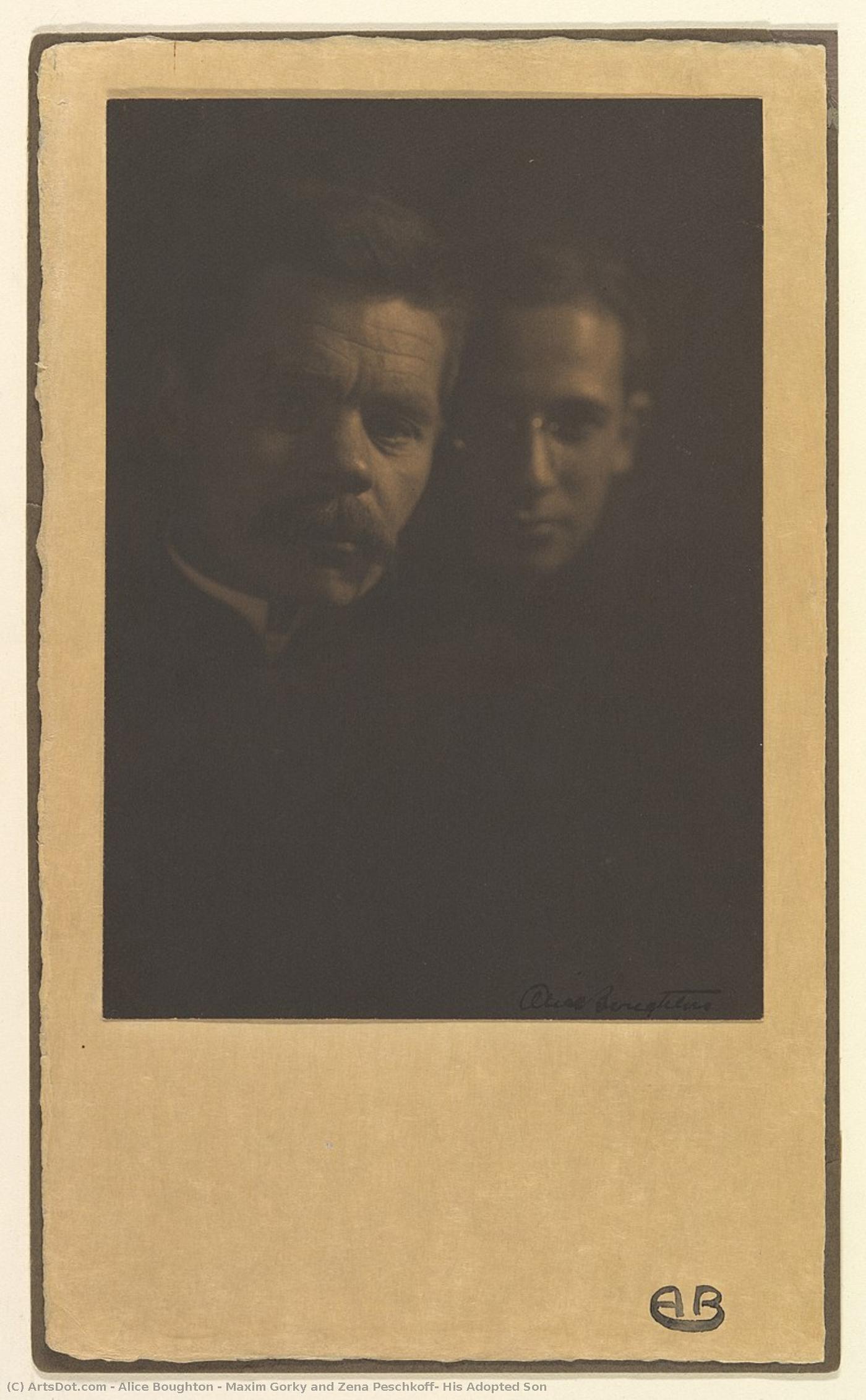 Maxim Gorky And Zena Peschkoff, His Adopted Son — Alice Boughton