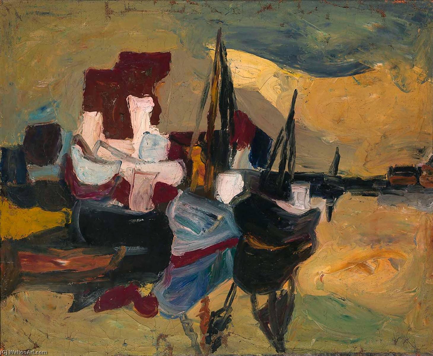 Kerteminde Harbor (harbor Scene) — William H. Johnson