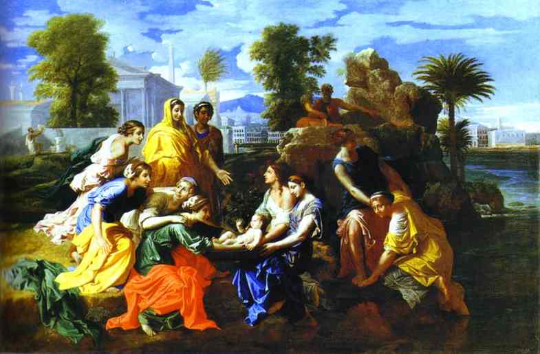 Baby Moses Saved From River — Nicolas Poussin