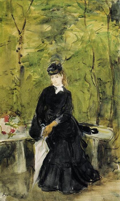 Young Lady Seated On A Bench — Berthe Morisot