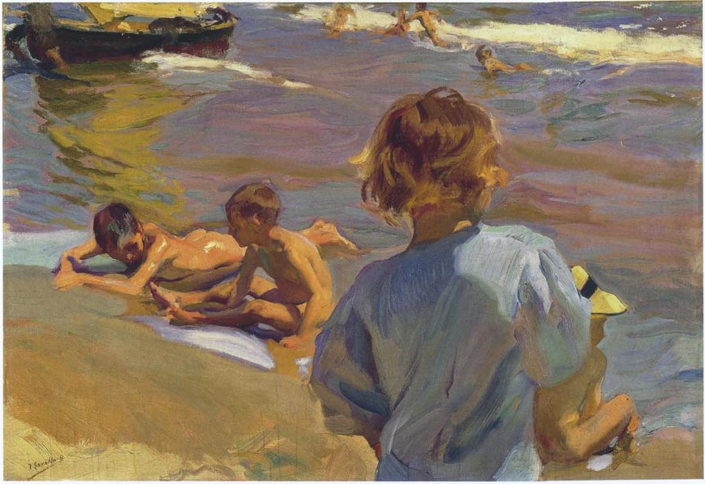 Children On The Beach, Valencia — Joaquín Sorolla Y Bastida