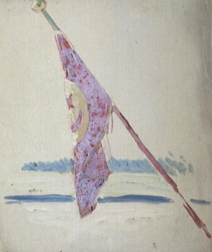 Hommage De La Jeunesse De La France A La Statue De Jules Ferry Un Drapeau — William Laparra