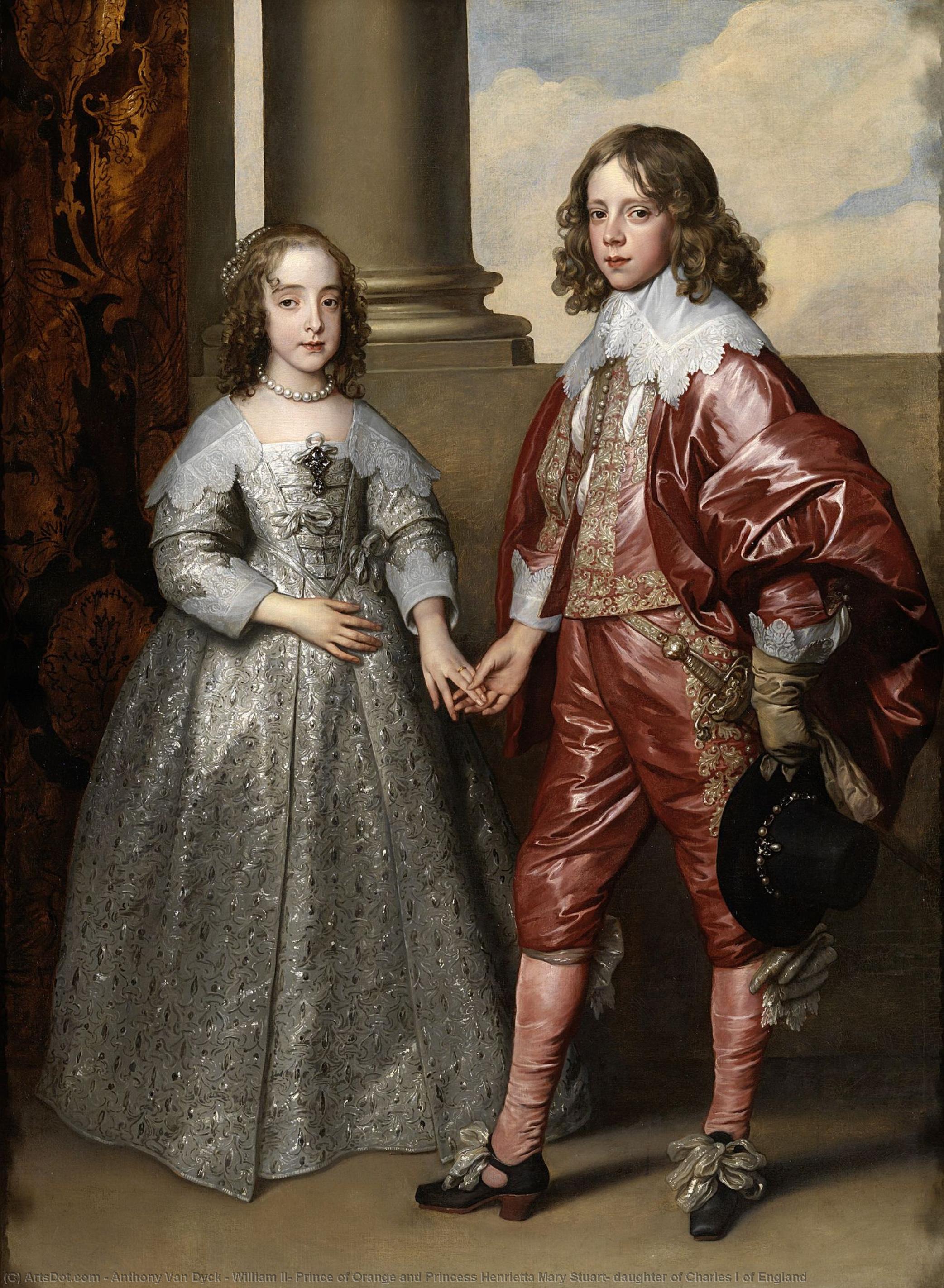 William Ii, Prince Of Orange And Princess Henrietta Mary Stuart, Daughter Of Charles I Of England — Sir Anthony Van Dyck