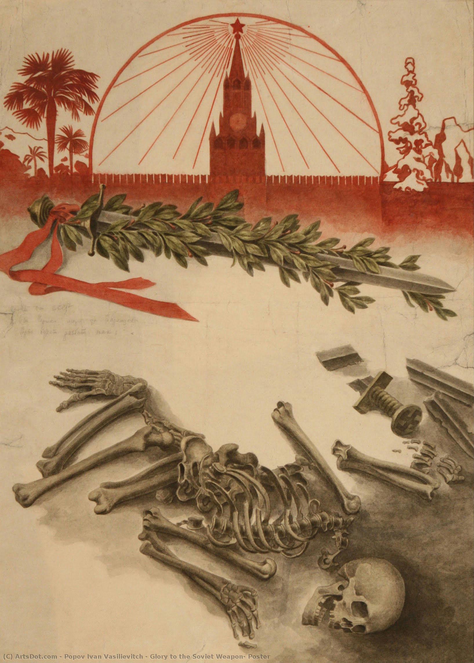 Glory To The Soviet Weapon! Poster — Ivan Vasilievich Popov