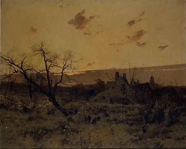 Le Soir Près De La Ferme — Leon Germain Pelouse