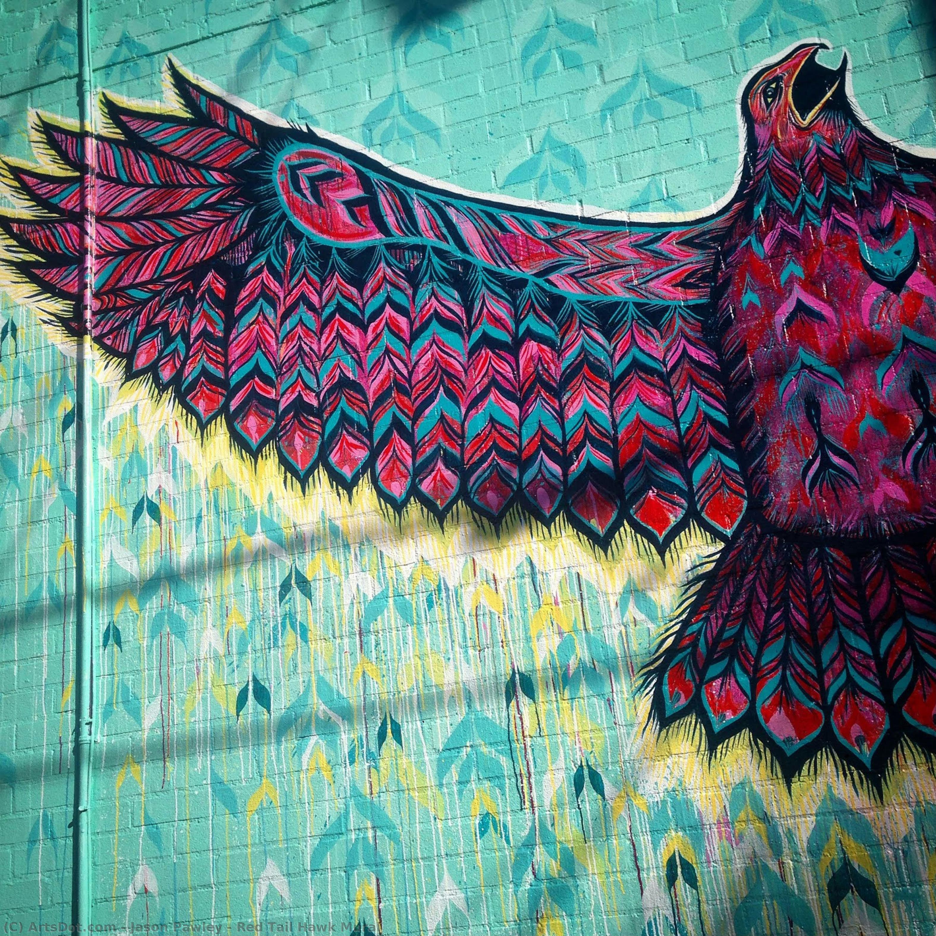 Red Tail Hawk Mural — Jason Pawley