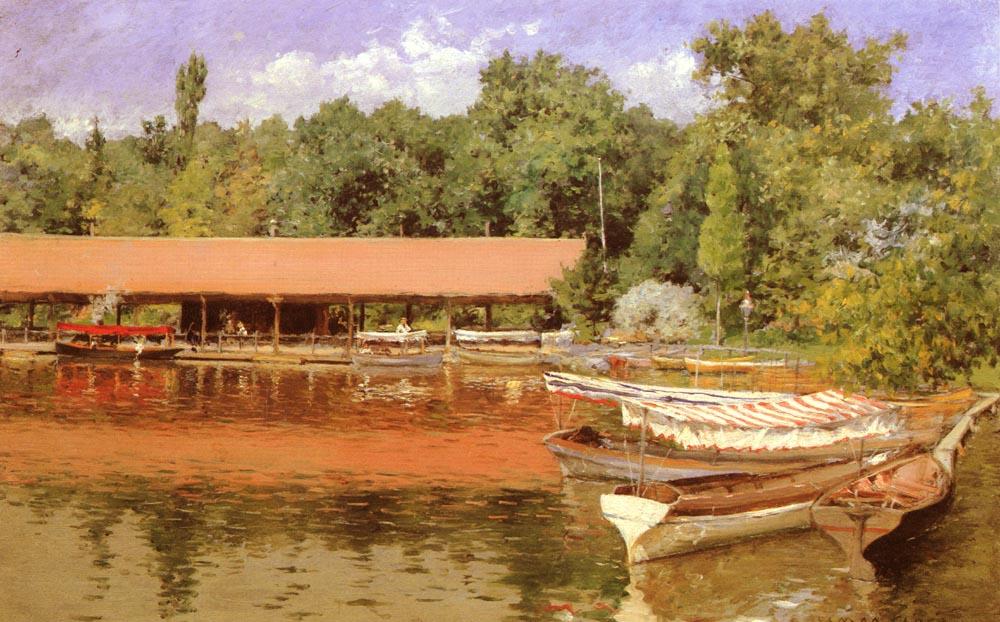 Boat House, Prospect Park — William Merritt Chase
