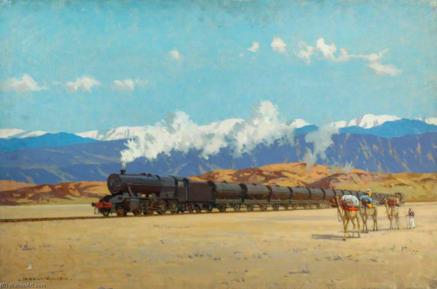 London, Midland And Scottish Railway Locomotive In Persia Taking Supplies To Russia (the Lms At War Series) — Norman Wilkinson