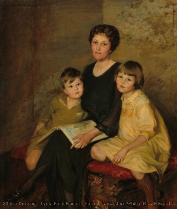 Harriet Lancashire White (mrs. Edward Laurence White) And Her Children, Sarah And Laurence — Lydia Field Emmet