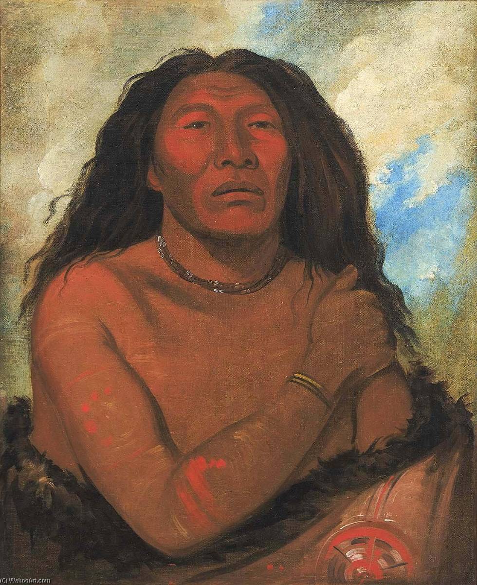 Duhk Gits O Ó See, Red Bear, A Distinguished Warrior — George Catlin