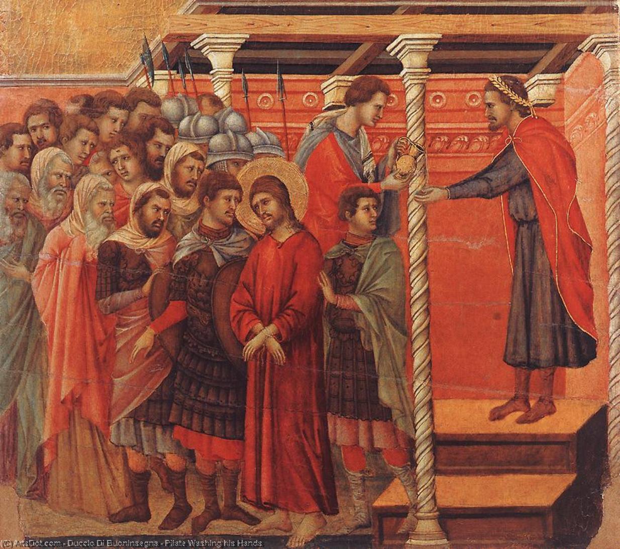 Pilate Washing His Hands — Duccio Di Buoninsegna