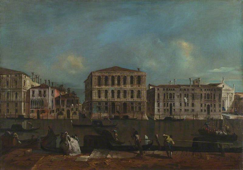 Venice The Grand Canal With Palazzo Pesaro — Francesco Lazzaro Guardi