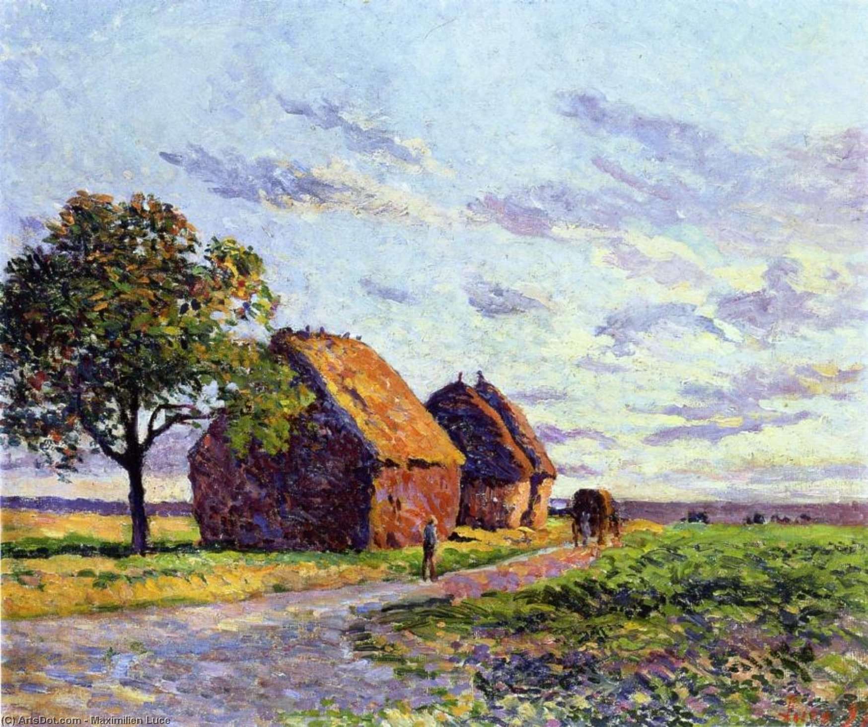 Haystacks, Plaine D'essoyes — Maximilien Luce