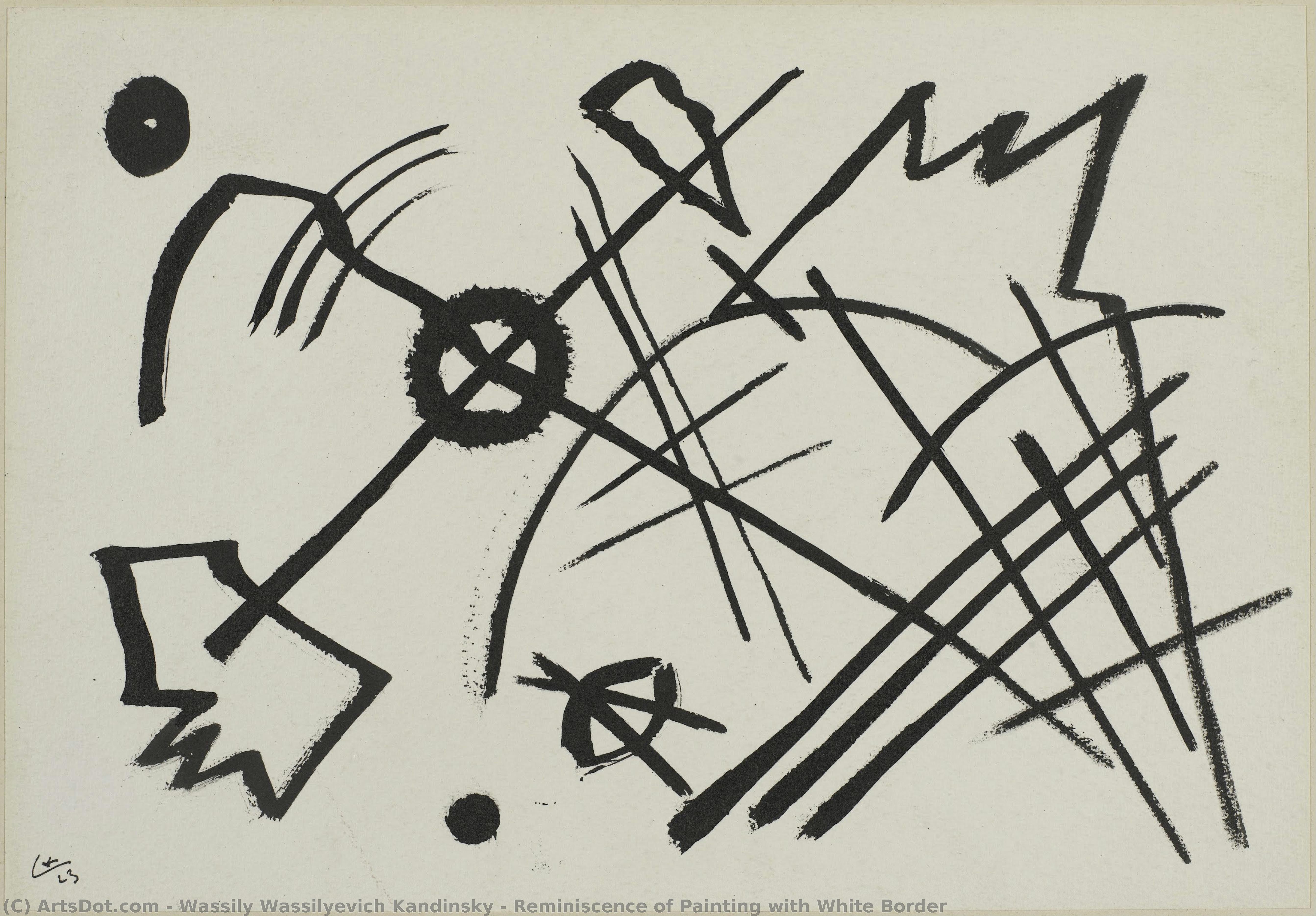 Erinnerung An Malerei Mit Weißem Rand — Wassily Wassilyevich Kandinsky