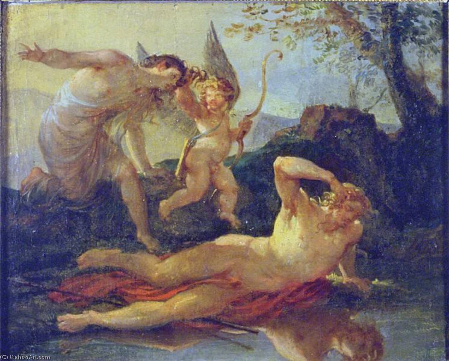 Narcisse Se Mirant Dans Les Eaux De La Fontaine Liriope — Jacques Reattu