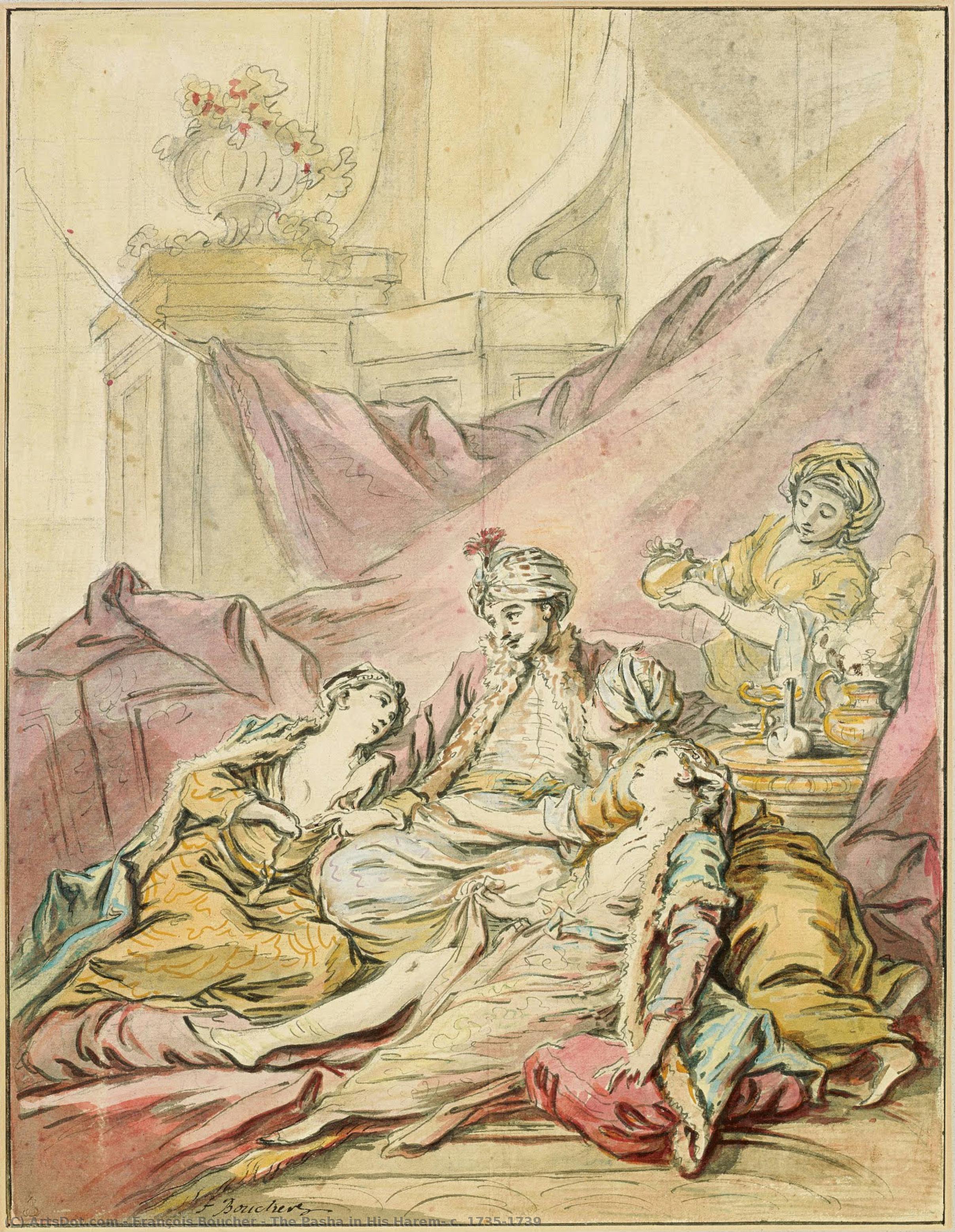 The Pasha In His Harem, C. 1735-1739 — Франсоа Буше