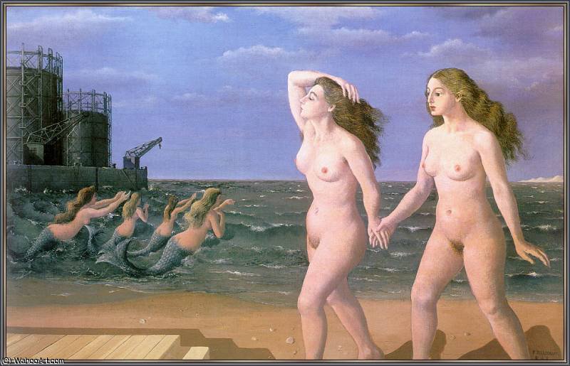 Woman In Front Of The Sea — Paul Delvaux