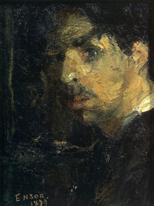 Portrait De L Artiste Dit Grosse Tete — Энсор