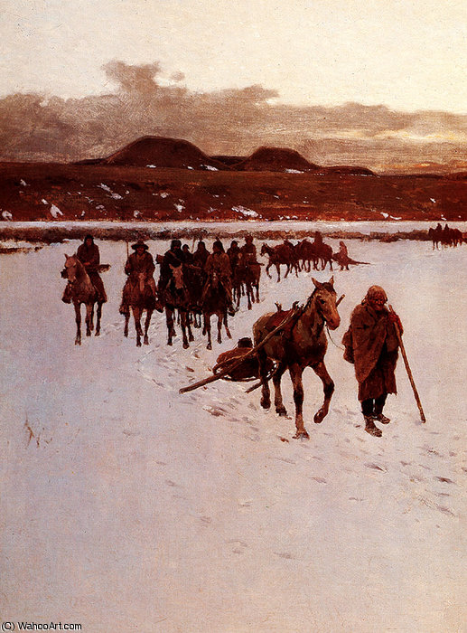 The Departure Of The Buffalo Hunt — Henry F Farny