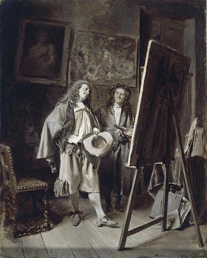 Visite A L'atelier Du Peintre — Jean-louis Ernest Meissonier