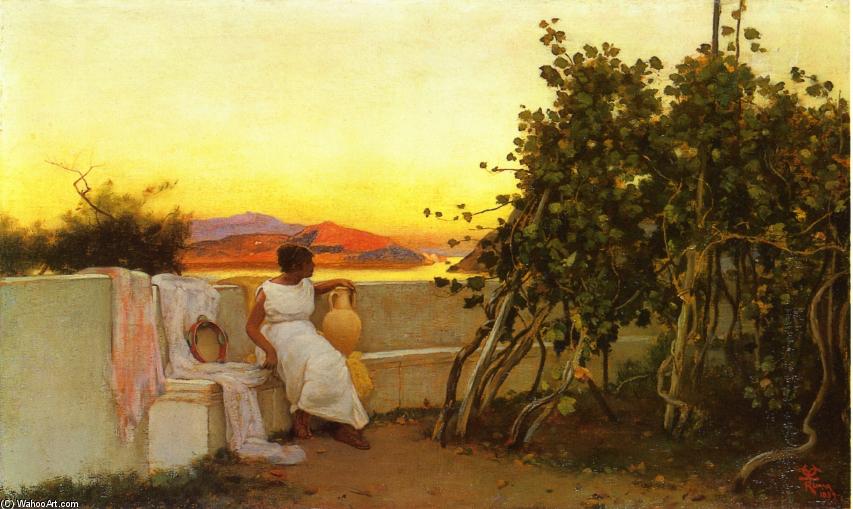 Vintage Time In A Capri Garden — Charles Caryl Coleman