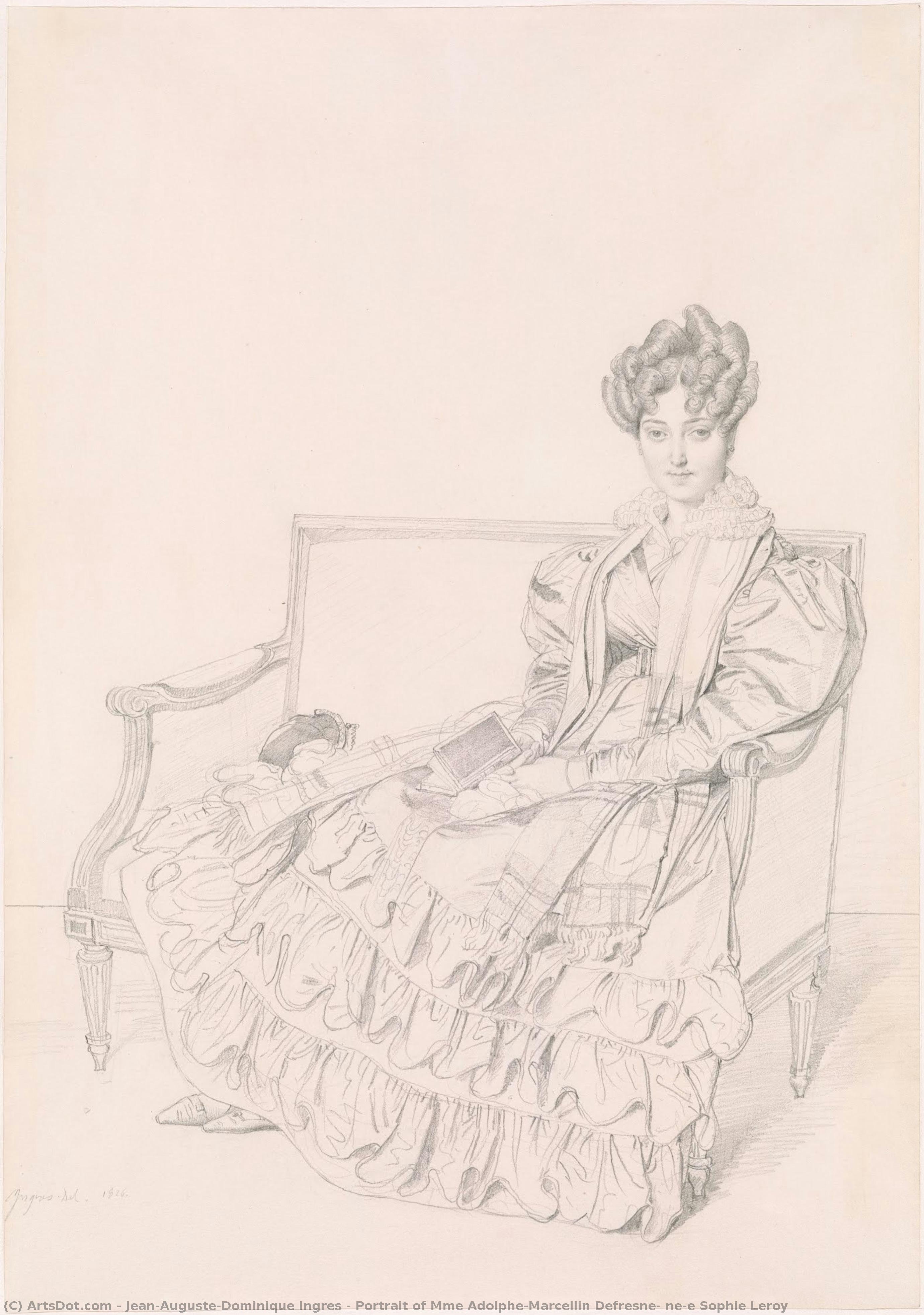 Portrait Of Mme Adolphe-marcellin Defresne, Née Sophie Leroy — Jean-auguste-dominique Ingres