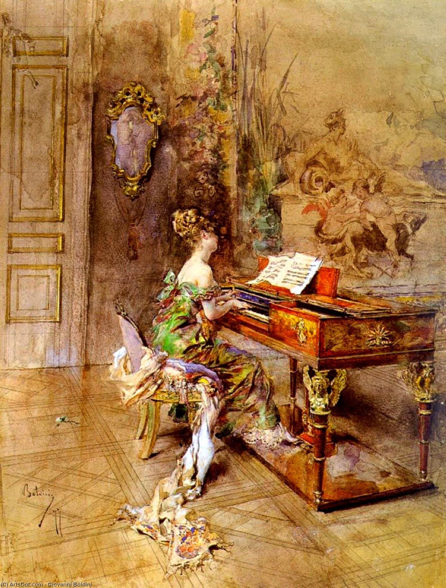 The Lady Pianist (also Known As La Pianista) — Giovanni Boldini
