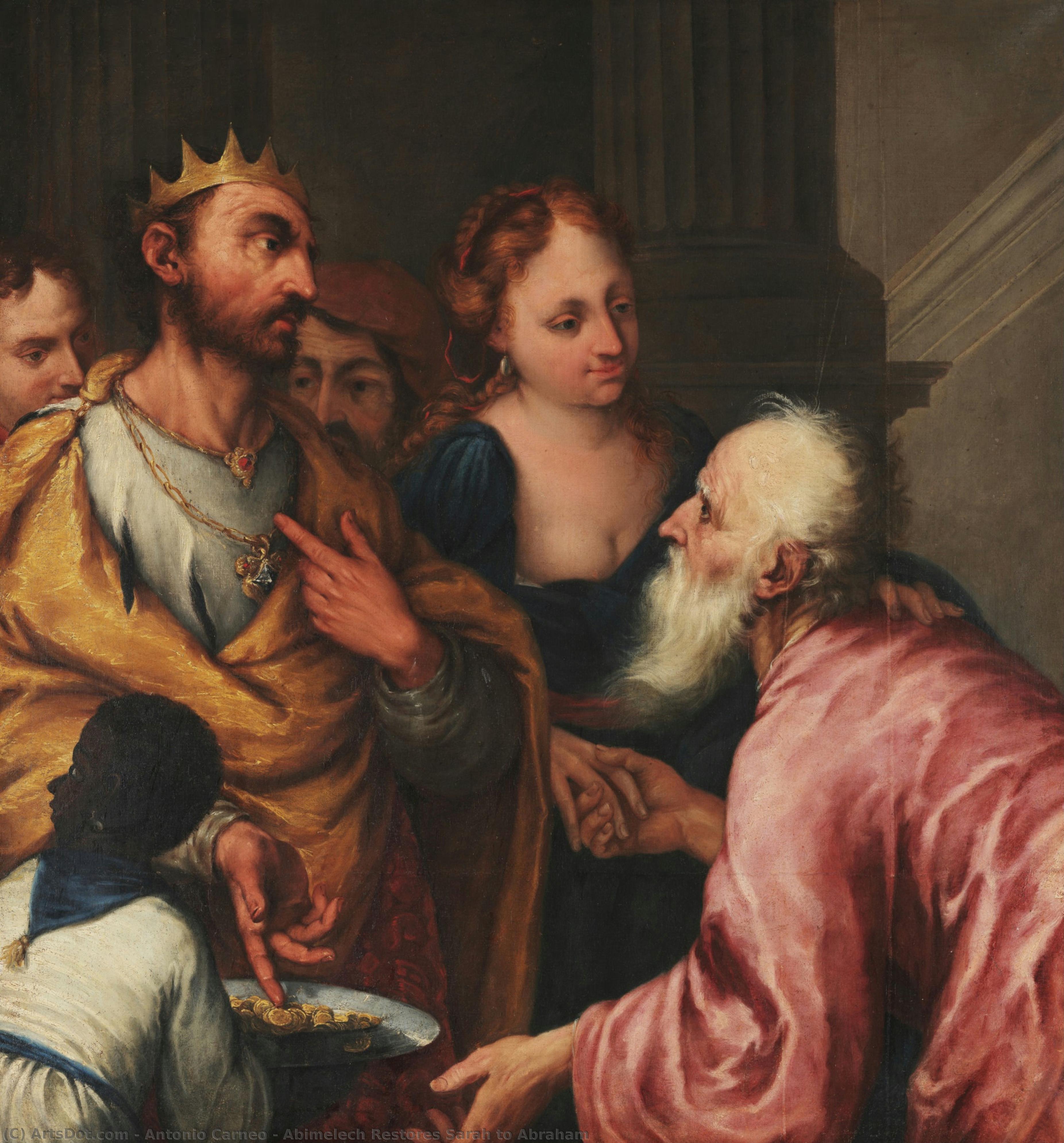 Abimelech Restores Sarah To Abraham — Antonio Carneo