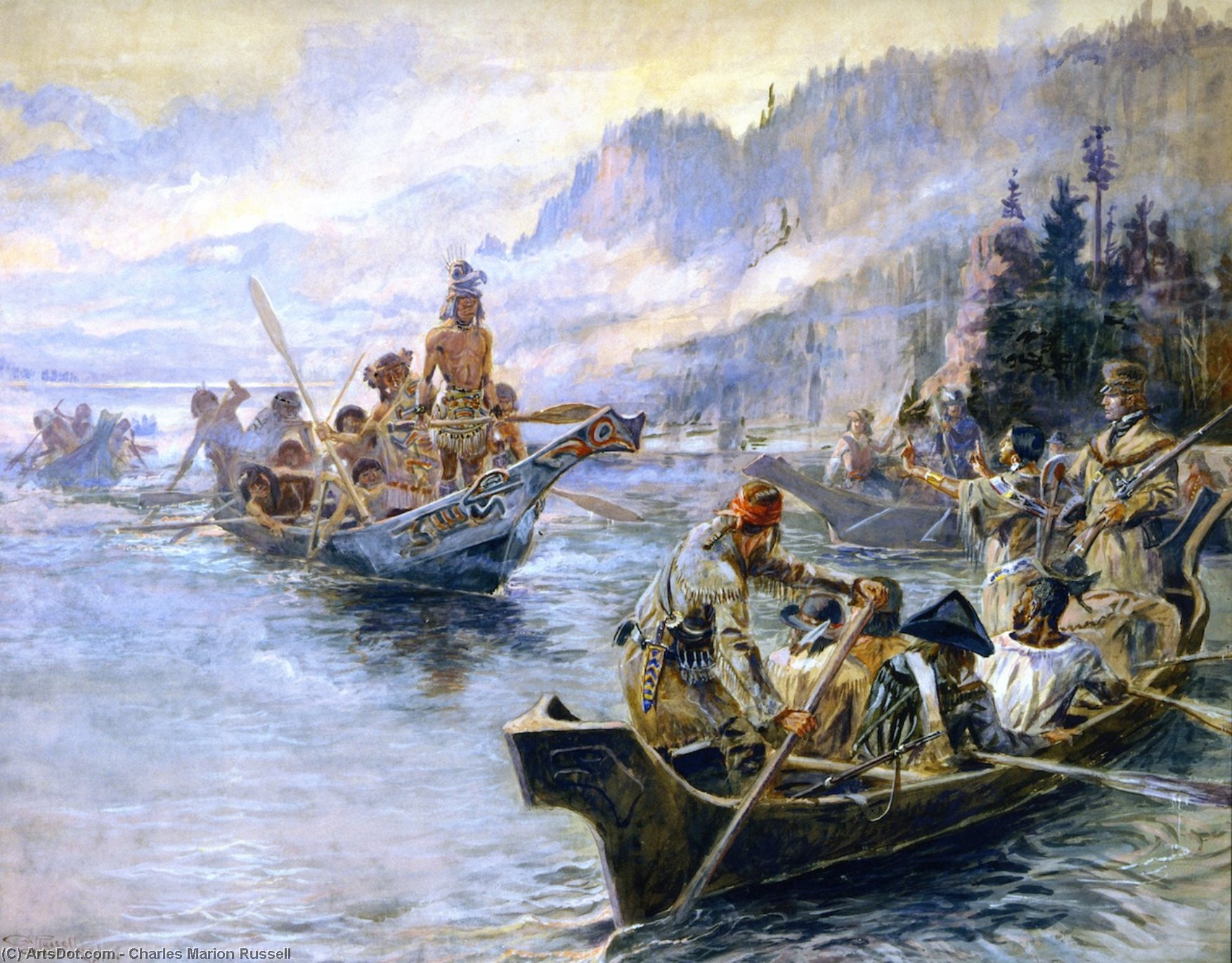Lewis And Clark On The Lower Columbia — Charles Marion Russell