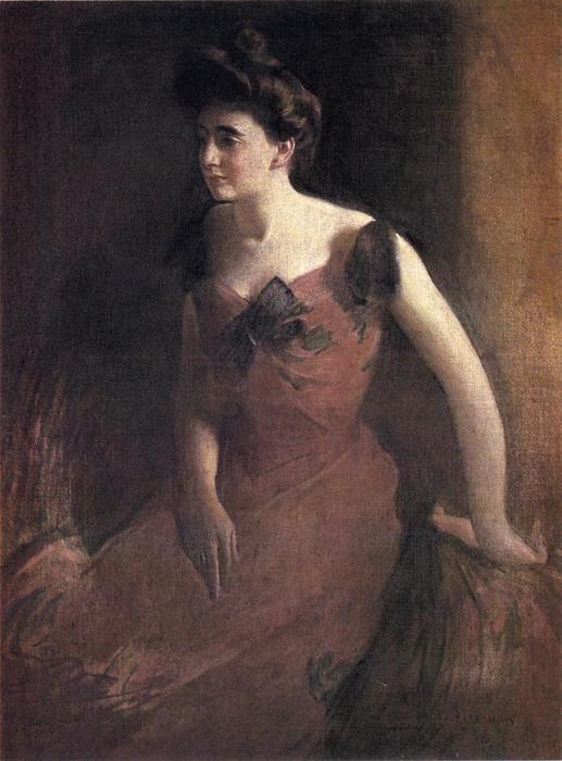 Woman In A Red Dress — John White Alexander