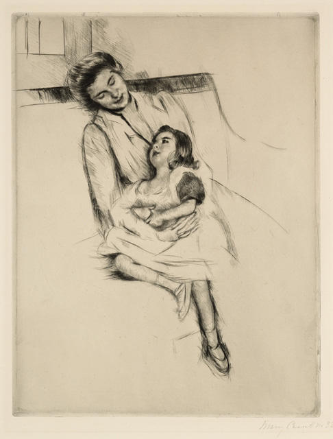 Reine And Margot Seated On A Sofa — Mary Stevenson Cassatt