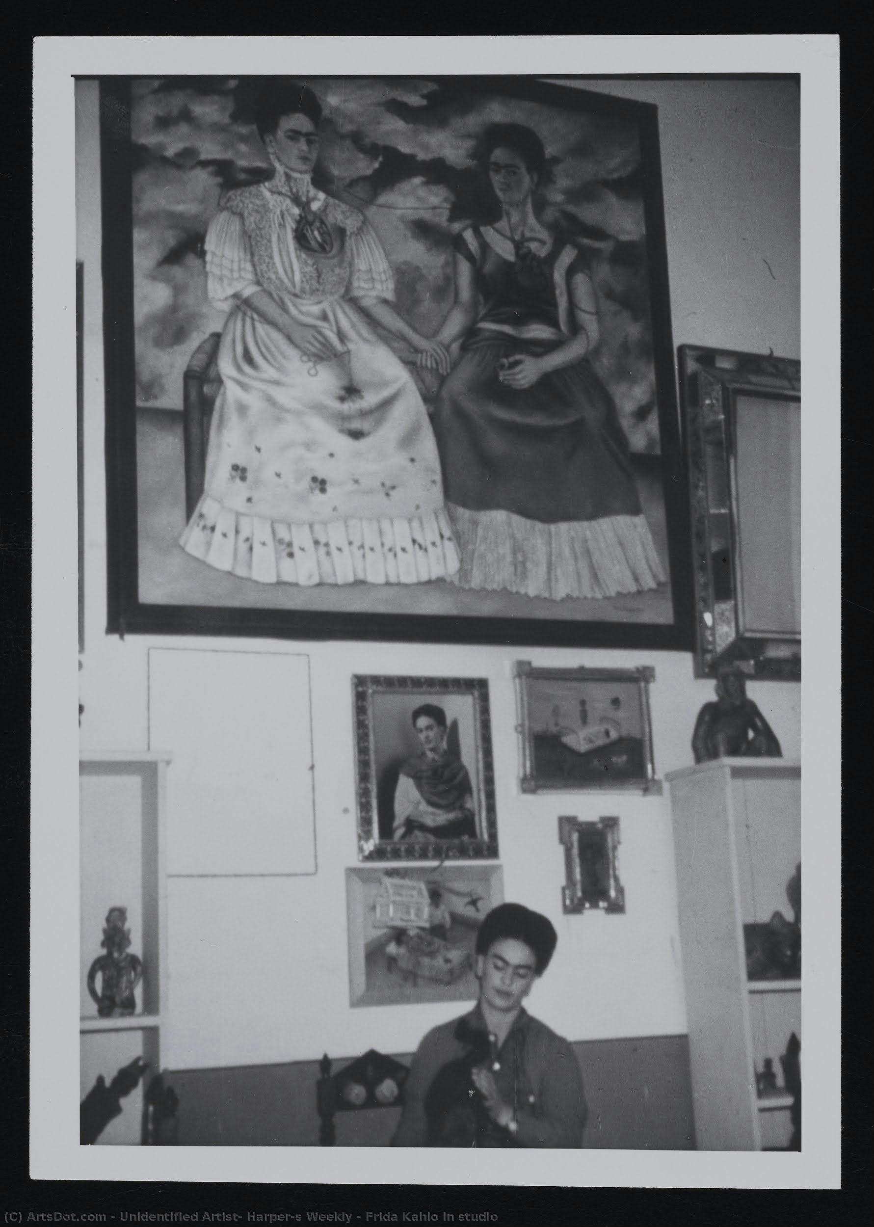 Frida Kahlo In Studio — Unidentified Artist, Harper's Weekly