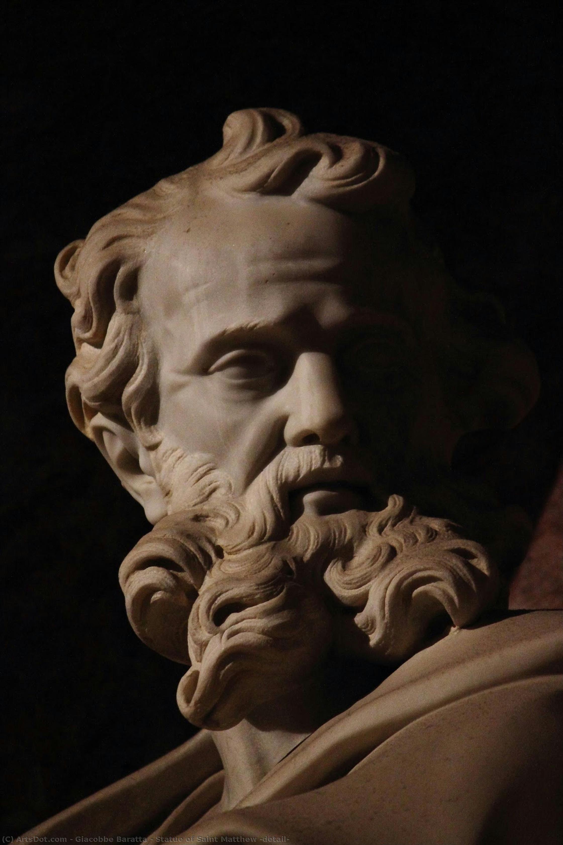 Statue Of Saint Matthew (detail) — Giacobbe Baratta