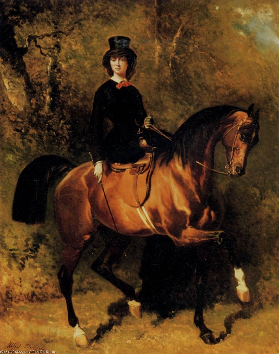 Une Amazone Au Bois De Boulogne — Alfred De Dreux