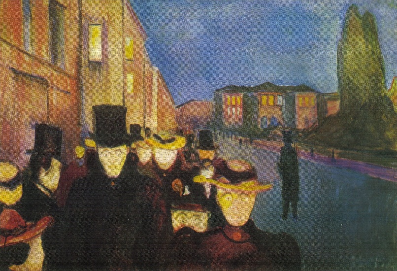 Night Street Karl Johan — Edvard Munch