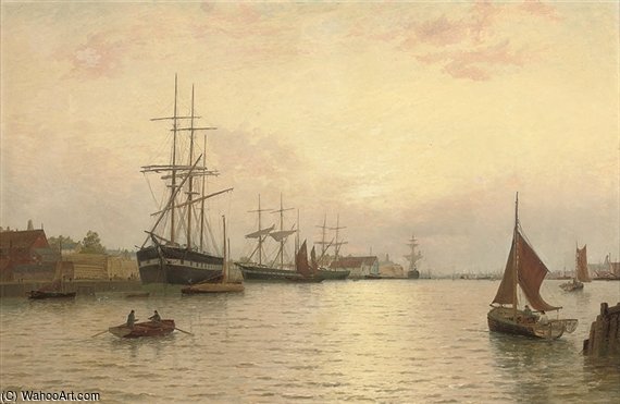 Timber Ships Off Yarmouth — George Stanfield Walters