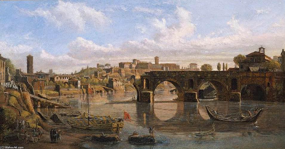 Rome: View Of The River Tiber With The Ponte Rotto And The Aventine Hill — Gaspar Van Wittel (caspar Andriaans Van Wittel)