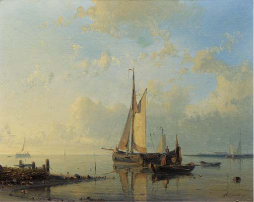 A Calm. Rowing The Tender To Shore — Abraham Hulk Senior